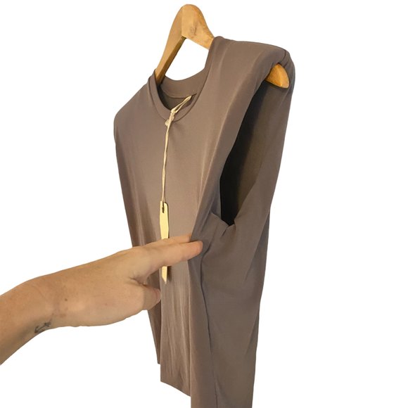 Lanston Muscle Tank Taupe Tan Size XS in Nutmeg NEW - Picture 3 of 5